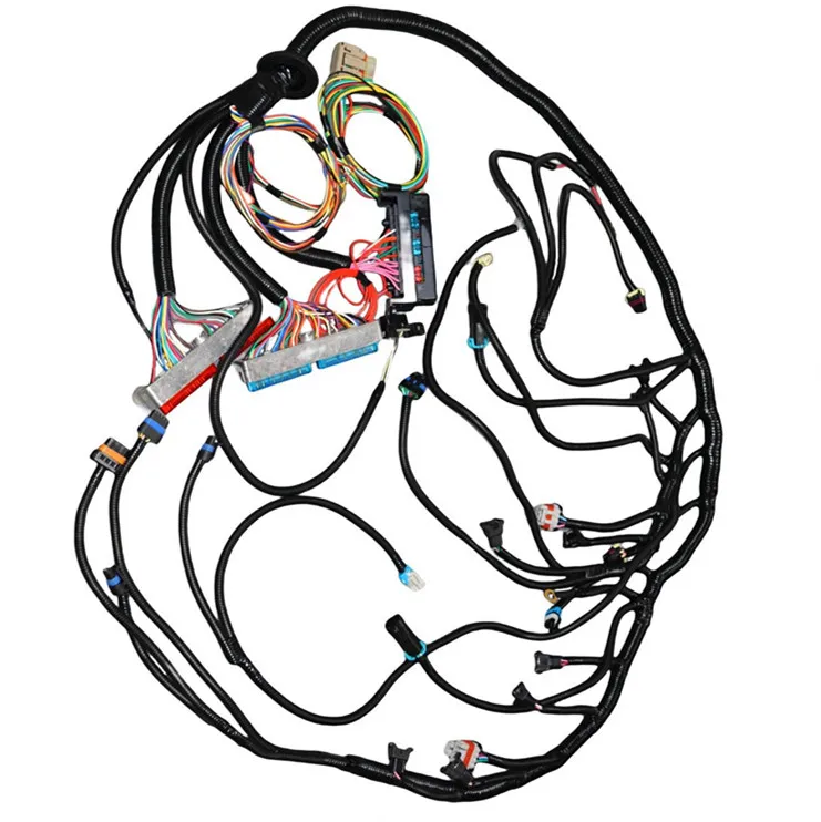 4L80E 4.8 5.3 6.0 DBW 03-07 LS Vortec Stand alone Wire Harness Drive by wire waterproof fuse box1210