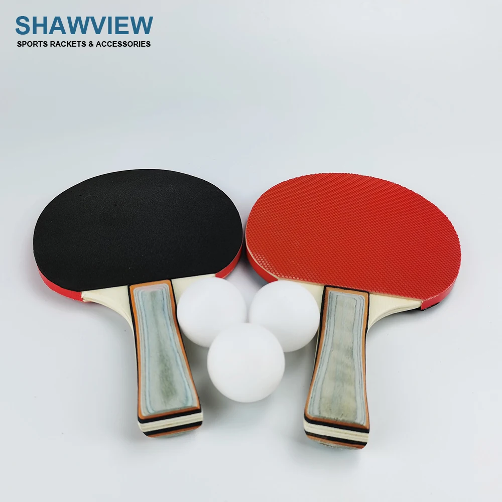 
Shawview wholesale price wood table tennis set racket 