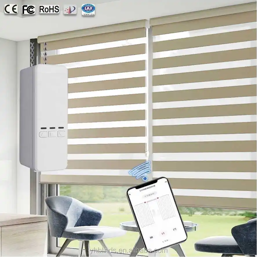ZIGBEE Remote Control Smart Home Motorized Blinds Smart Electric Curtain Motor With Alexa Google Yandex