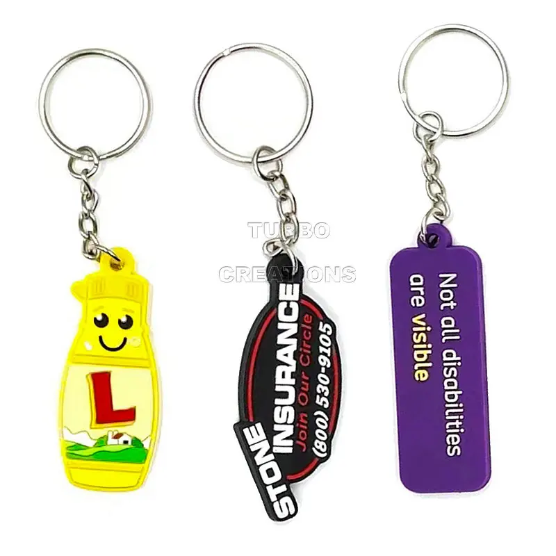 Guangdong Dongguan Hot Sale Custom Soft PVC Keychain Customized Keyring