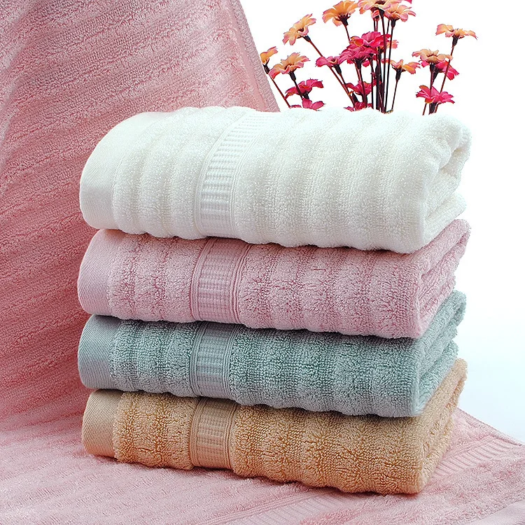 Hot salewhite combed cotton water pattern pure 100% egyptian cotton luxury bath hand face hotel towels