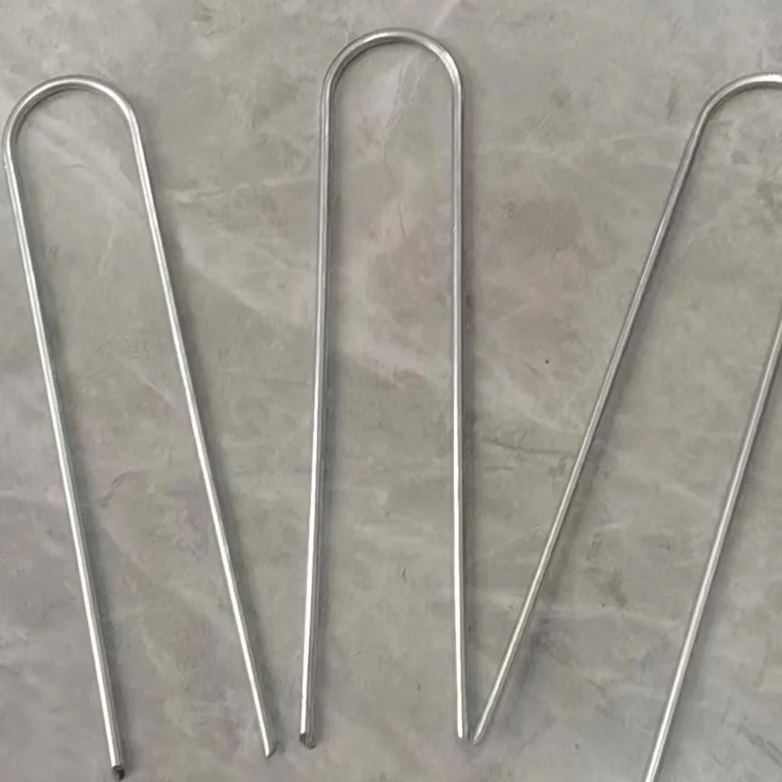 factory customized Anti Rust garden sod stakes pins Galvanized Steel Landscape Nail