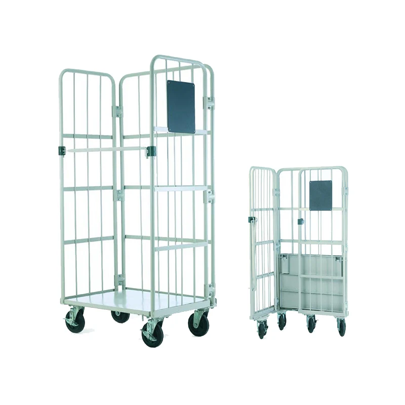 Сварная машина раскроя перевозки Складная стальные металлические сборно-разборные конструкции 3-сторонняя прокатки ячеистой сети тележка