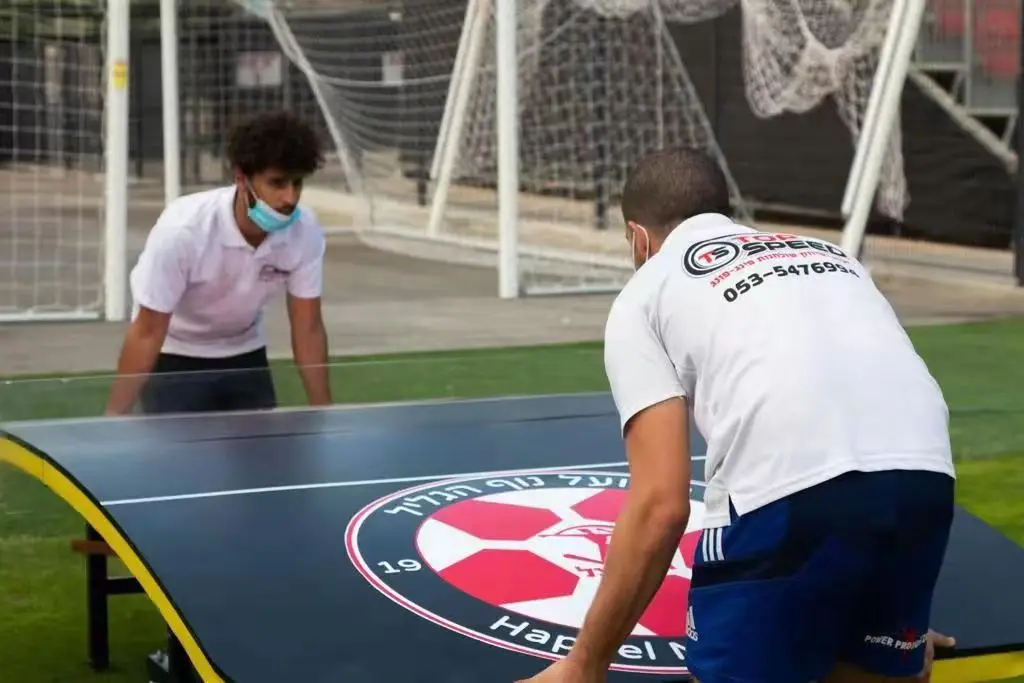 Hot sale foldable movable sports football table tennis tables for outdoor