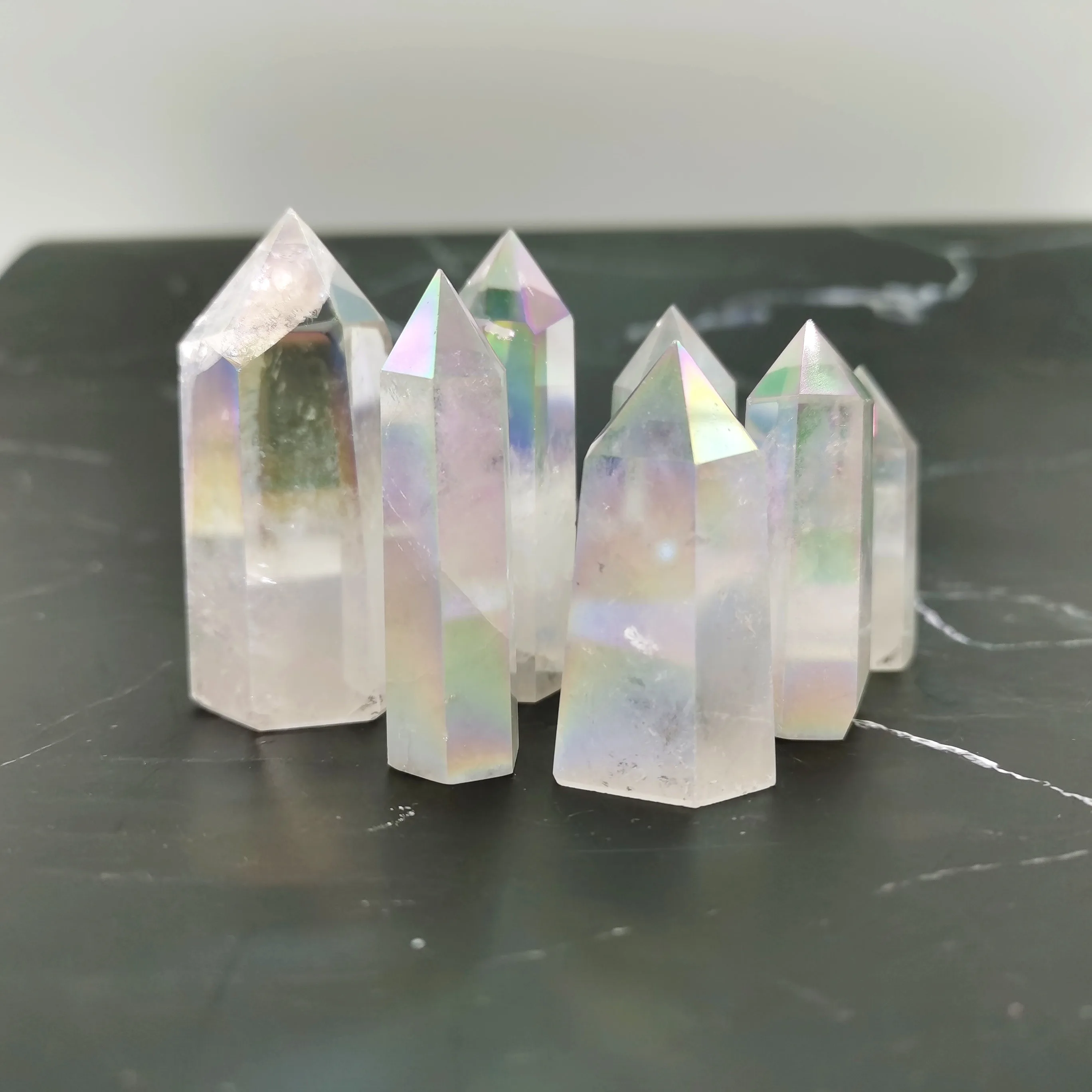 Оптовая продажа природный прозрачный кварцевый кристалл aura для fengshui