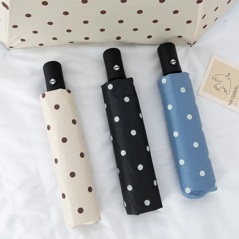 Wholesale promotional  3 folding uv automatic umbrella for rain windproof sun parasol umbrella Custom umbrella with logo prints