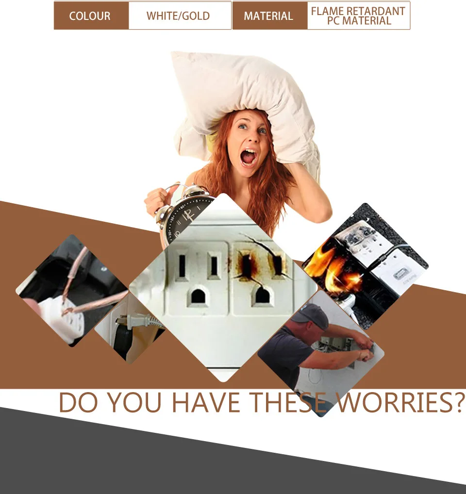 Smart Home Wall Multi 10pin Socket With Usb Port Universal Switched Usb Socket wall switch socket