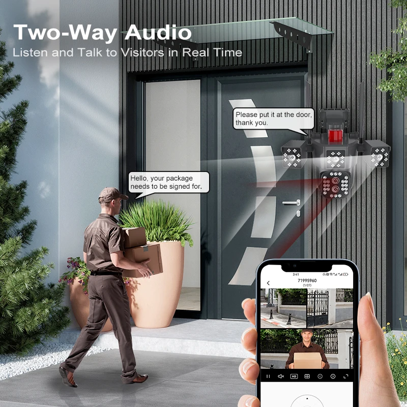 Yoosee 9mp 3 lens 3 views wireless cctv camera network  WIFI Security Camera  outdoor PTZ 360 IP Camera