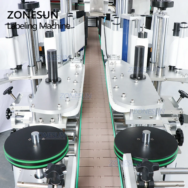 ZONESUN ZS-TB300Z полностью автоматический самоклеющиеся плоские круглые бутыль Косметическая двухсторонняя этикеточная