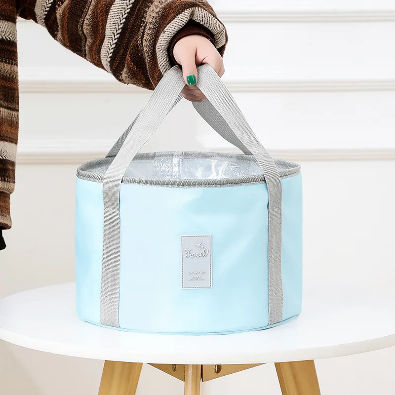 Collapsible Foot Bath Basin Portable Foot Bath Tub Bag with Handles Pedicure Foot Spa Bucket for Outdoor Washing Camping Travel