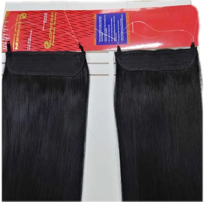Raw chinese human hair in new york fish line hair extensions