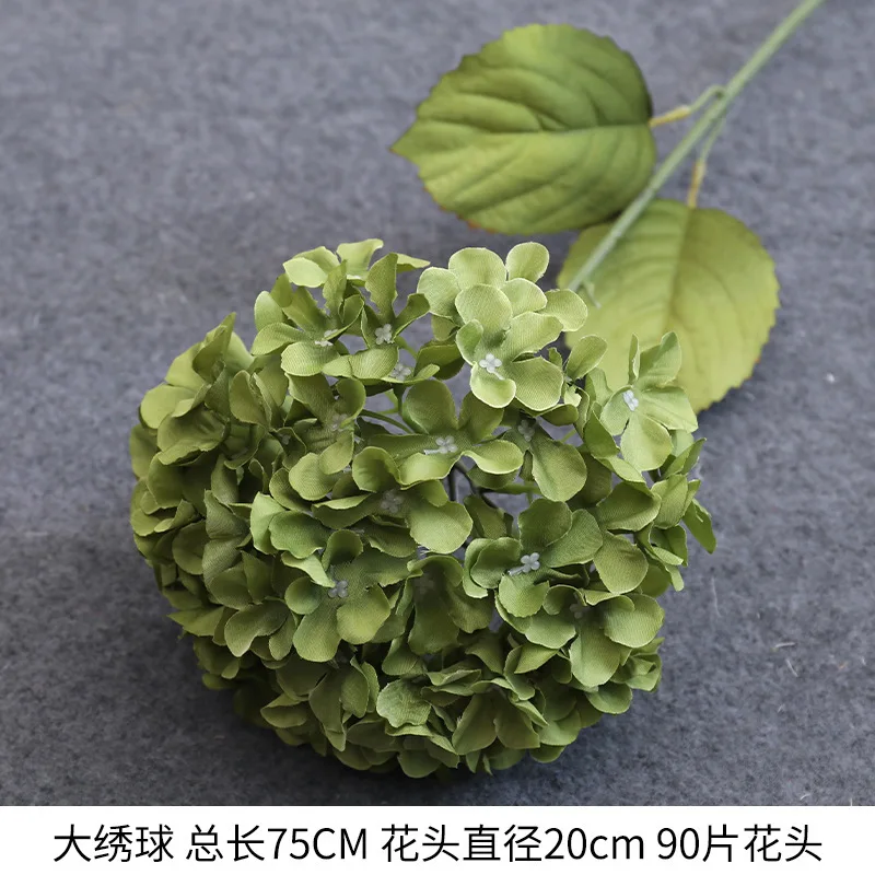 Wholesale Decorative Flowers And Plants Real Touch Preserved Dried Hydrangea With Stem For Wedding Decoration Home Decor