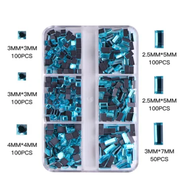 Wholesale Flatback Glass 3D AB Bling Nail Art Charm Flatback Glass Rhinestones Crystal Nail Stones Accessory