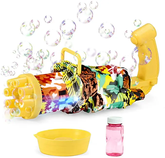 2021 Gatling Bubble Gun Toys Bubble Machine Electric Magic Bubble Bath Toys Wedding Toys Kids Gift