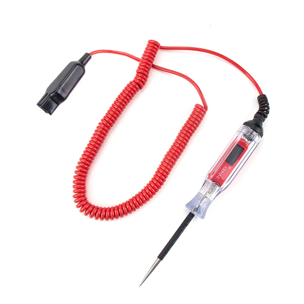 Большой размер сверхмощный 3-48 в цифровой ЖК-тестер цепи с 140 дюймовым расширенным пружинным проводом автомобиля грузовика низкого напряжения тестер света