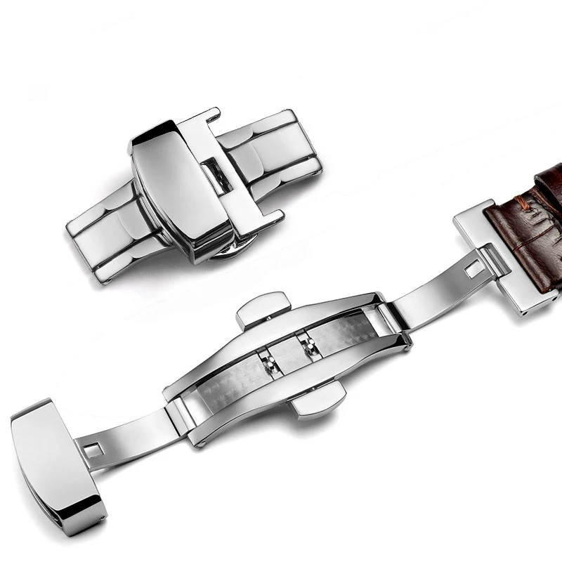 Factory Wholesale Watch Buckle Butterfly Deployment Clasp12Mm 14Mm 16Mm 18Mm 20Mm 22Mm316L Stainless Steel Watch band Clasp