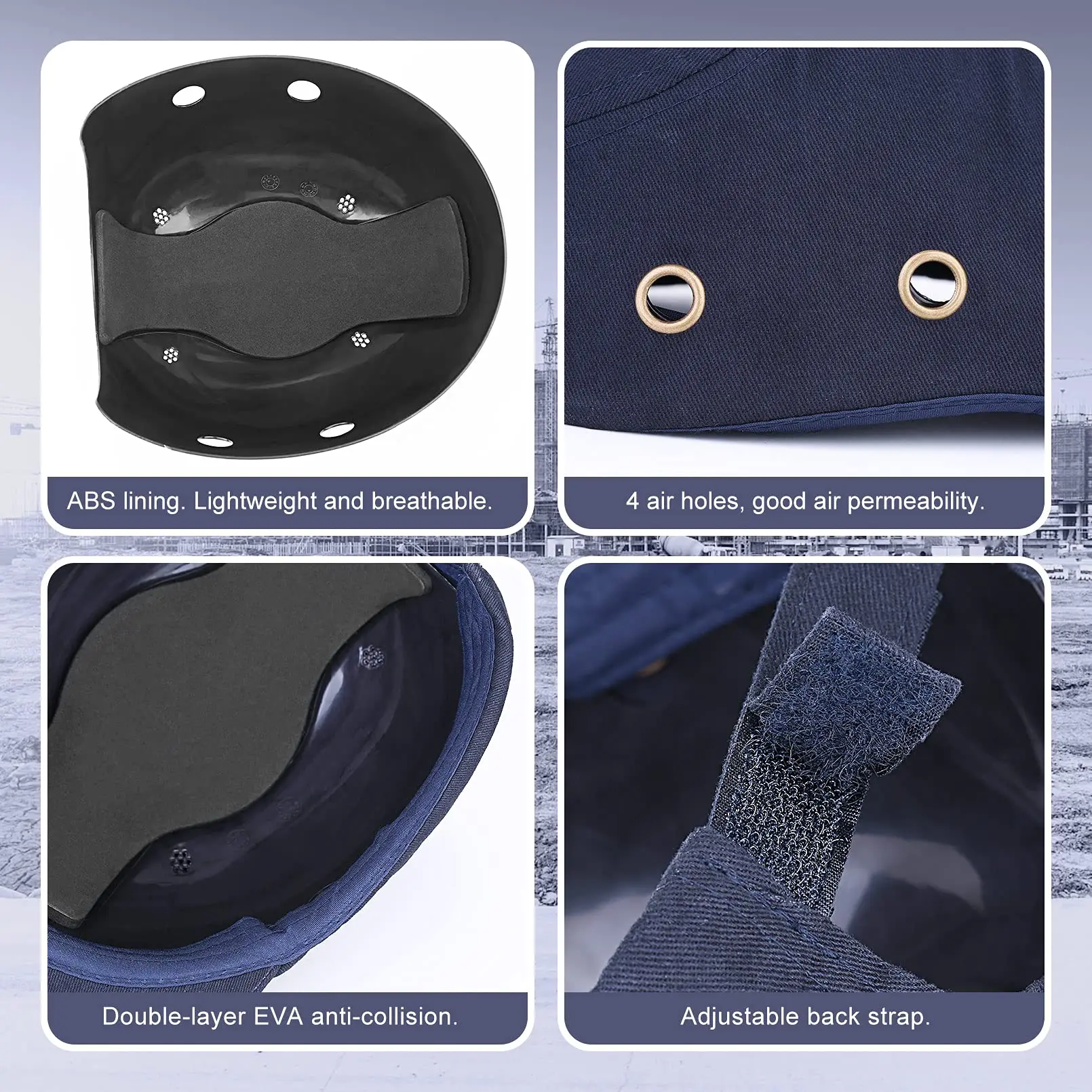 Wholesale Safety Protection Baseball Bump Cap Hard Hat Head Protection Tech Cap for Men Women