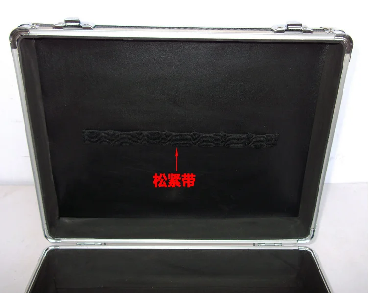 Aluminum Metal black Hard Carrying Protective foam Case barber Briefcase Tool Case