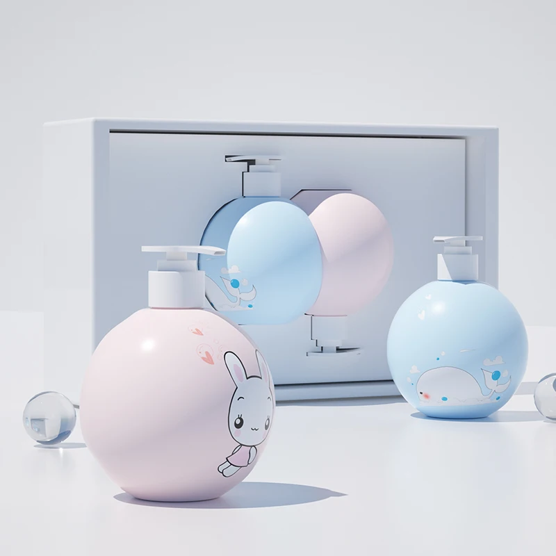 luxury baby shampoo body wash lotion shampoo pump bottle kid skincare packaging produits cosmetiques pour bebe