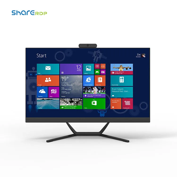 OEM VESA Mount 23.8  inch Monoblock Computer 5MP Camera 1080P All in one PC  for business