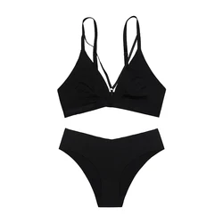 Sharicca Black No Padding Wireless Bra Panty Set Fancy Ropa Interior Mujer Underwear Women ladies Bra & Brief Sets