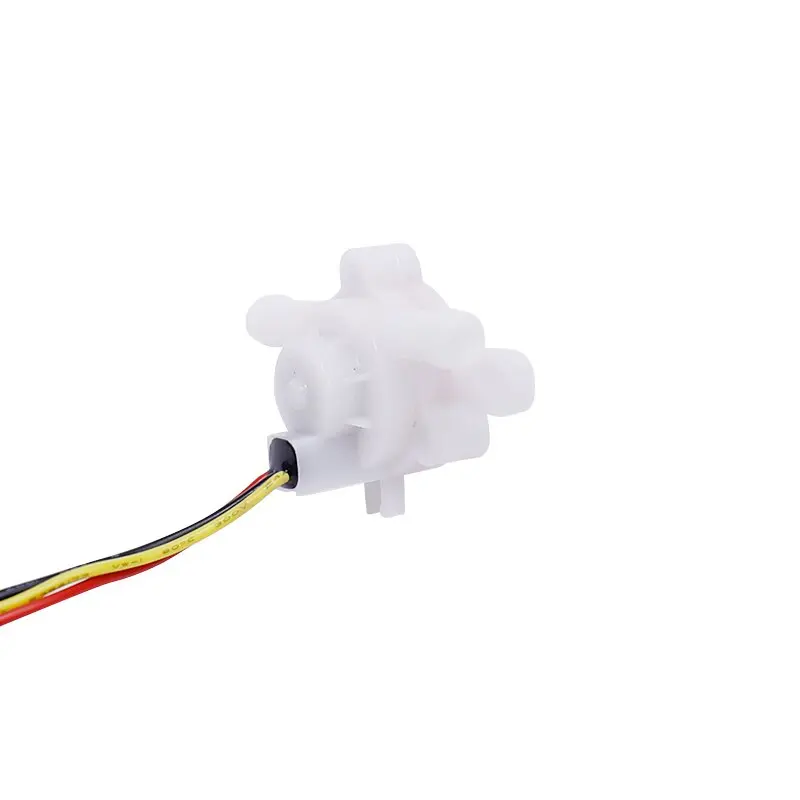White Mini POM Material Liquid Water Flow Hall Effect Magnetic Switch Water Flow Sensor