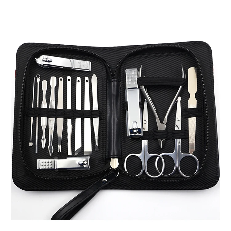 Cheap wholesale customized manicure 15pcs set women luxury manicure set manicure sets