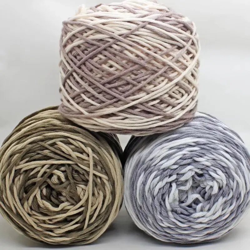 Newest arrival crochet thread for bag acrylic yarn hand knitting 190g colorful yarn