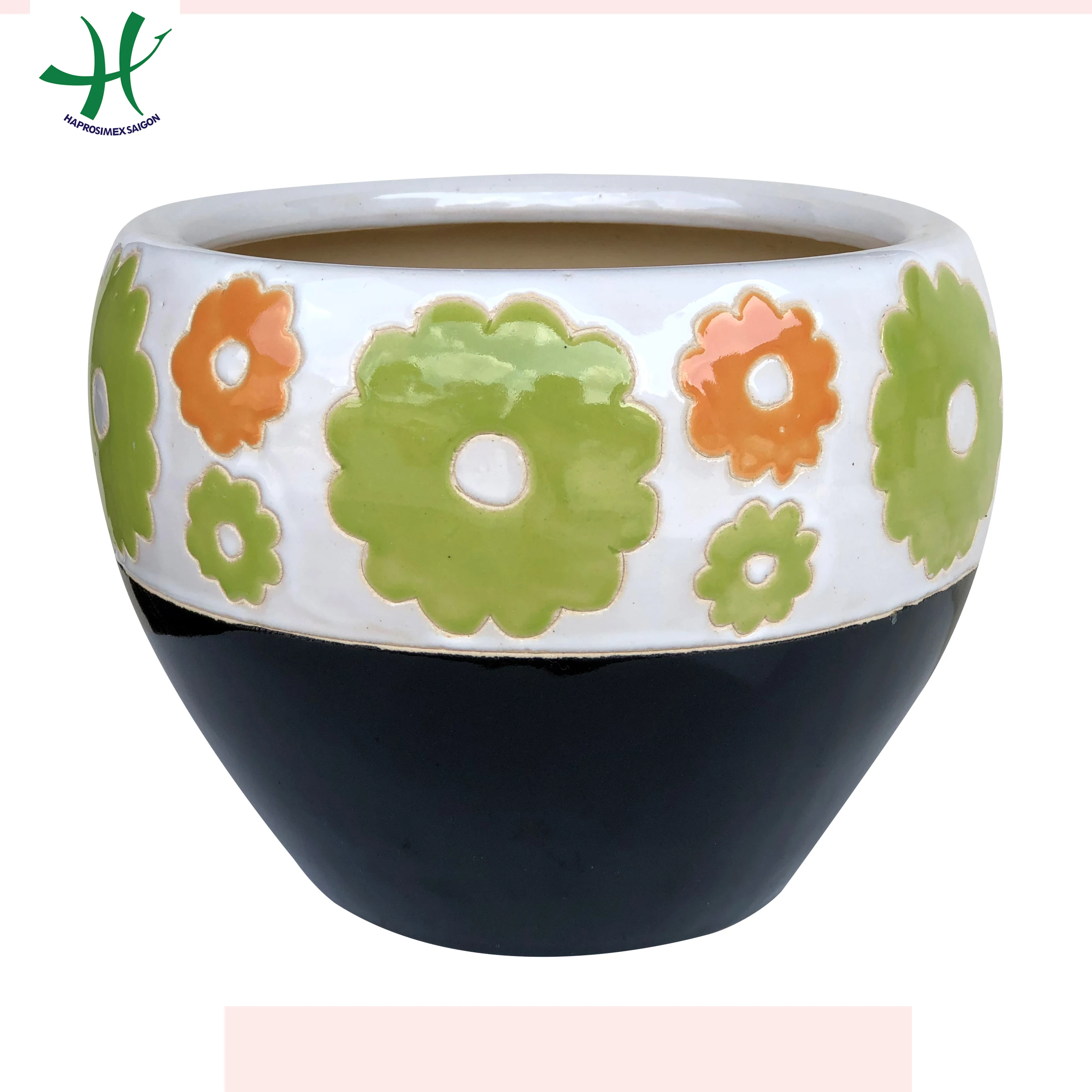 New design indoor flower pot for garden decoration home garden ceramic planter pots, set of 3