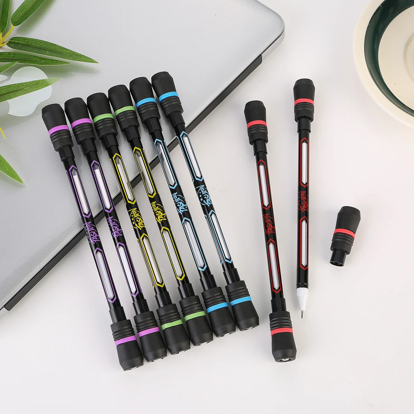 Cross-border explosive special cool male revolving personality decompression gift pen student custom promotional pens