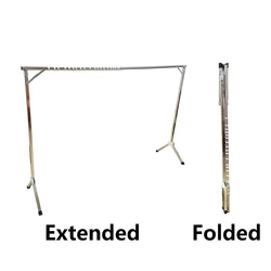 Stainless steel single pole foldable multifunctional clothes drying rack installation free towel rack
