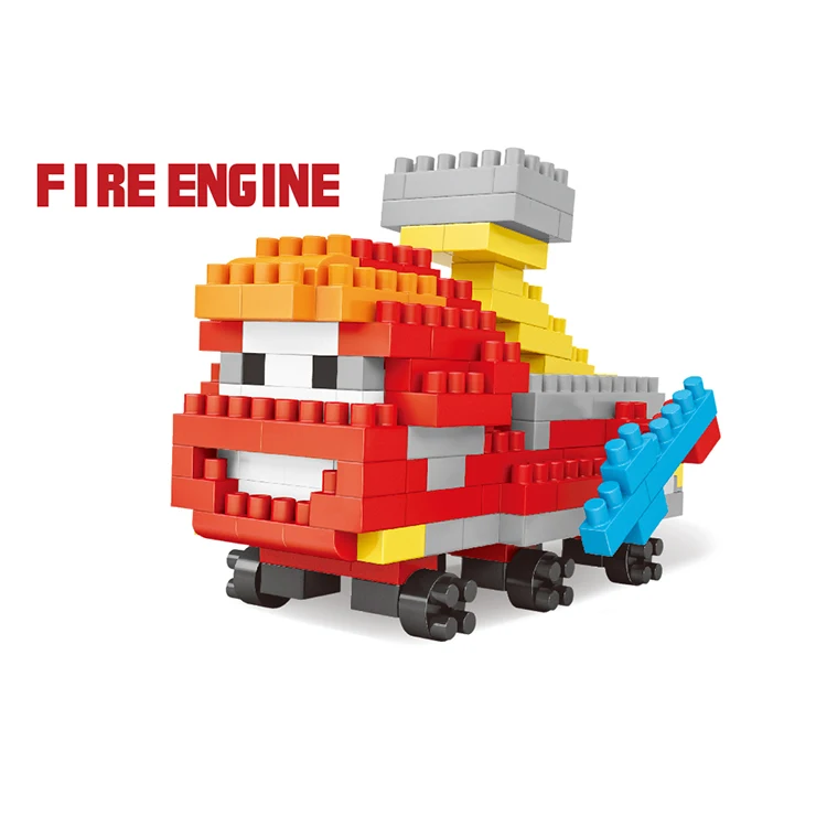 
Novel fire engine rotate 360 moving parts turn wheel 172PCS kids educational plastic building blocks toys 