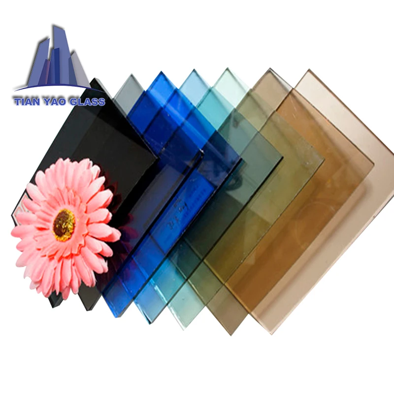 High Performance Tinted Float Glass Hot Sale Stained Glass for Greenhouse Curtain Wall and Image Formation