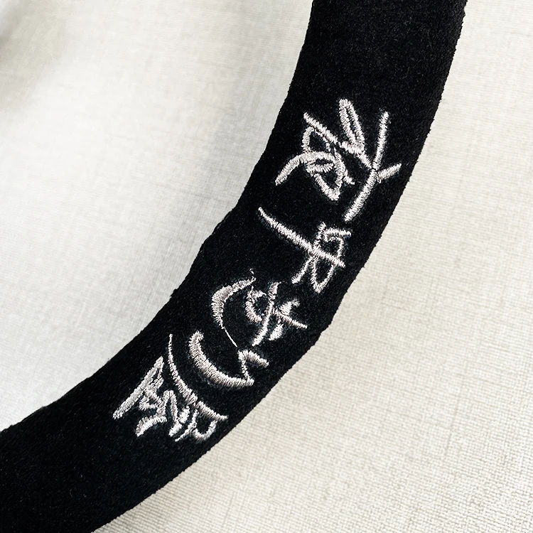 Universal 350MM Suede Leather Steering Wheel Drift Racing Type High Quality Hand Stitch Logo Customization Unique Steering Wheel