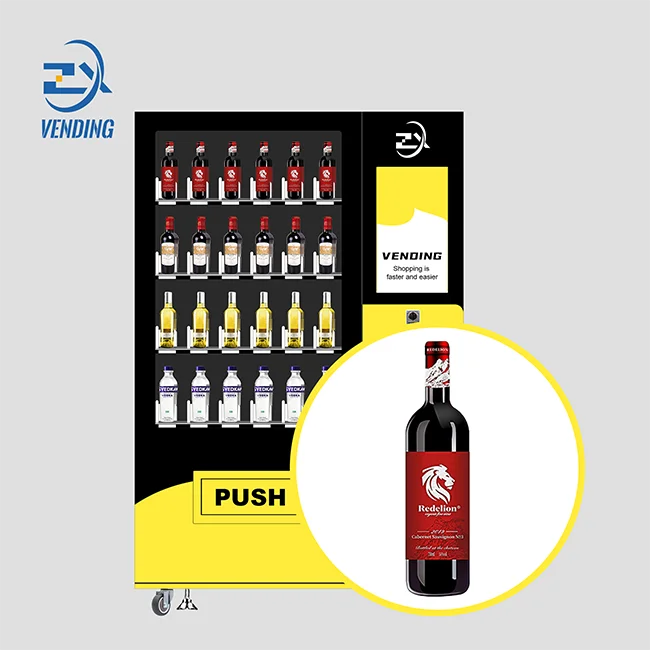 ZXvending автомат для красного вина, торговый автомат для пивных бутылок вина с лифтом, алкогольный автомат