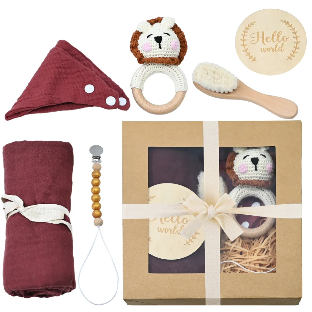 6 pcs NewBorn Baby Gift Essentials Baby Boy Hampers Gift Baskets for Newborn Boy Gifts