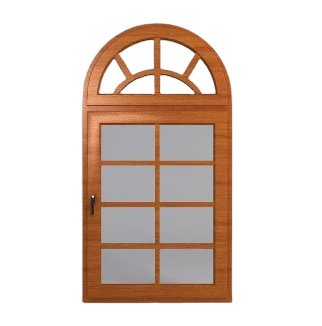 French design casement open style half circle aluminum window with grill for church