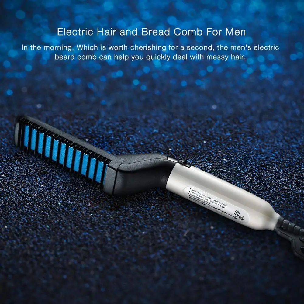 Innovative Electric Comb for Men Electric Beard and Hair Straightener Brush Comb for Men Hair Styling Ionic Hair Dryer Brush