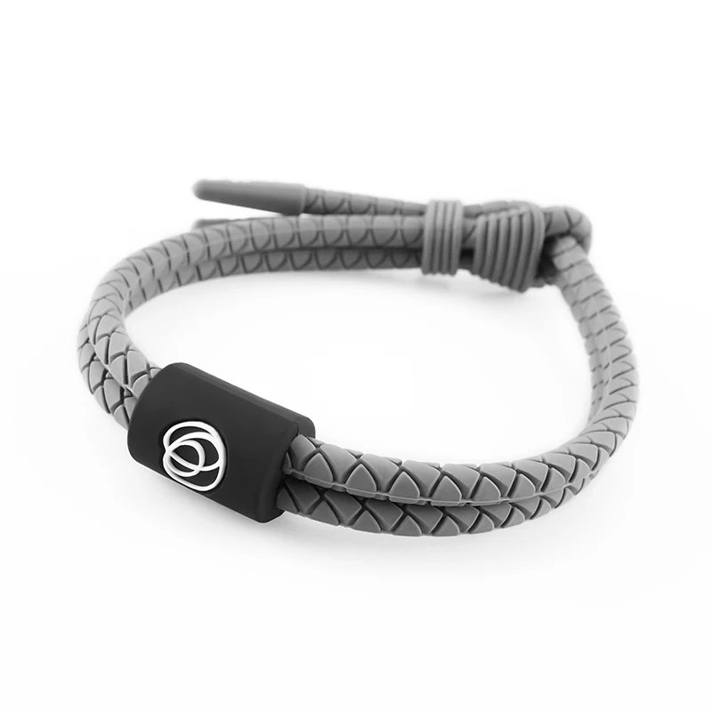 P025 charm designer brand wristband wrist bands new stylish woven bracelet with own logo  custom women band silicone bracelet