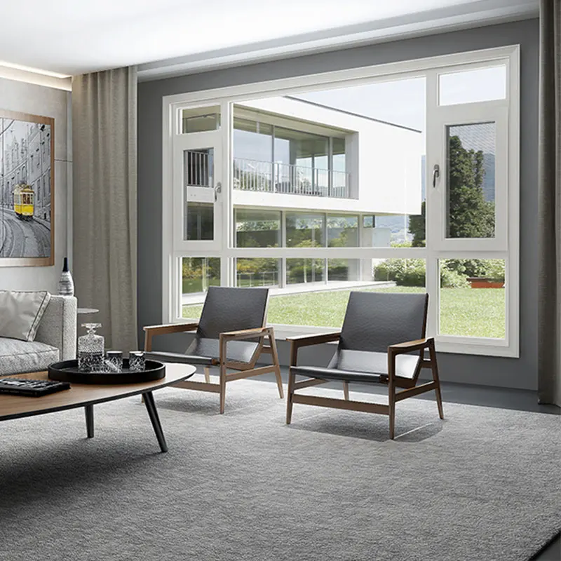 Aluminium Frame Double Glazed Hurricane Soundproof  Low E Glass Windows