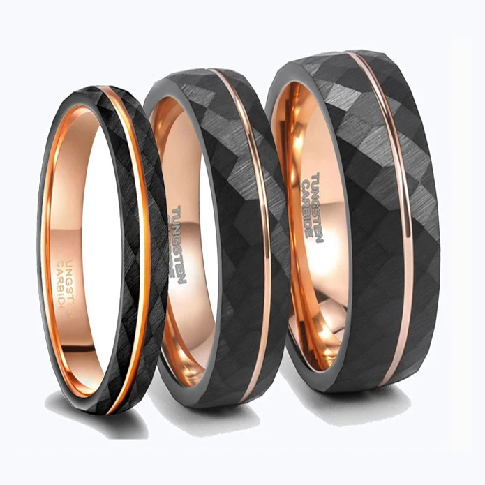 DAIHE 2023 New High End Non Tarnish Waterproof Tungsten Carbide Ring Mens Couple Tungsten Ring