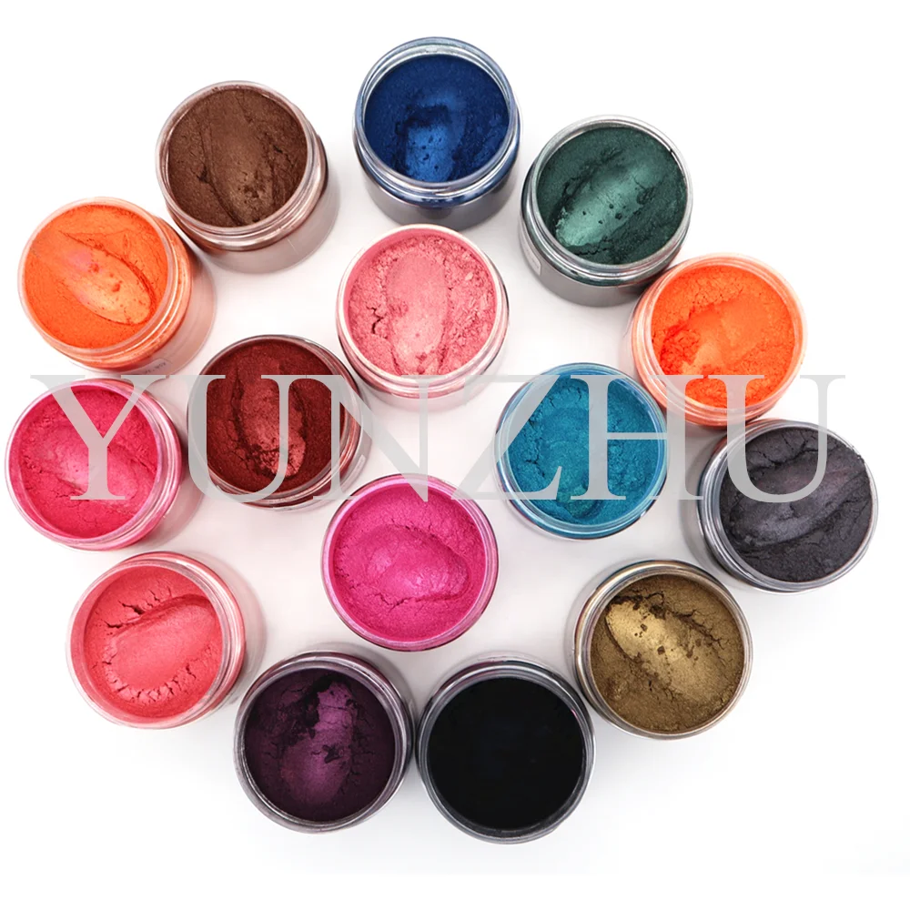 Non-toxic SHYZ Natural Mica Pearl Pigments Color Powder for Soap Making Epoxy Resin Candles Cosmetics