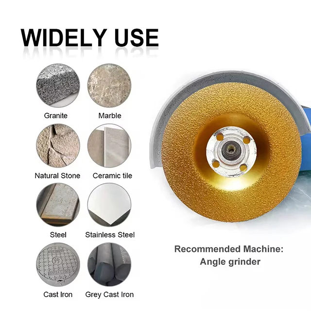 Customizable Vacuum Brazed Tungsten Carbide Diamond Polishing Disc for Cast Iron & Spiral Steel Cutting
