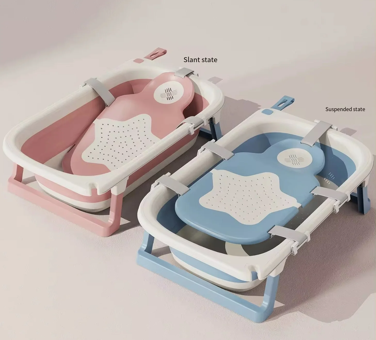 Baby bath net mat newborn bath bed baby foldable bath tub cushion