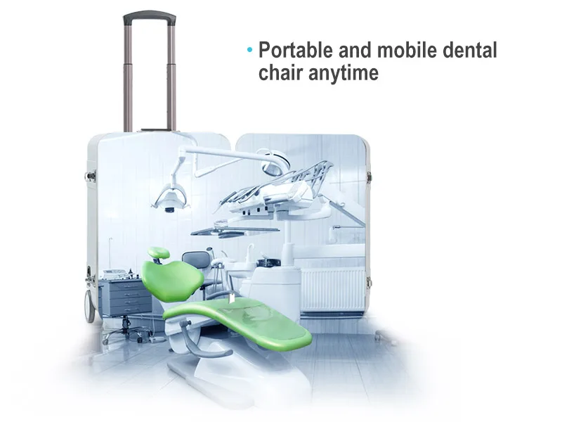 CE Luxury Dentist Home Visiting Clinic Unit Aluminium Portable Dental Unit with Suction Air Compressor