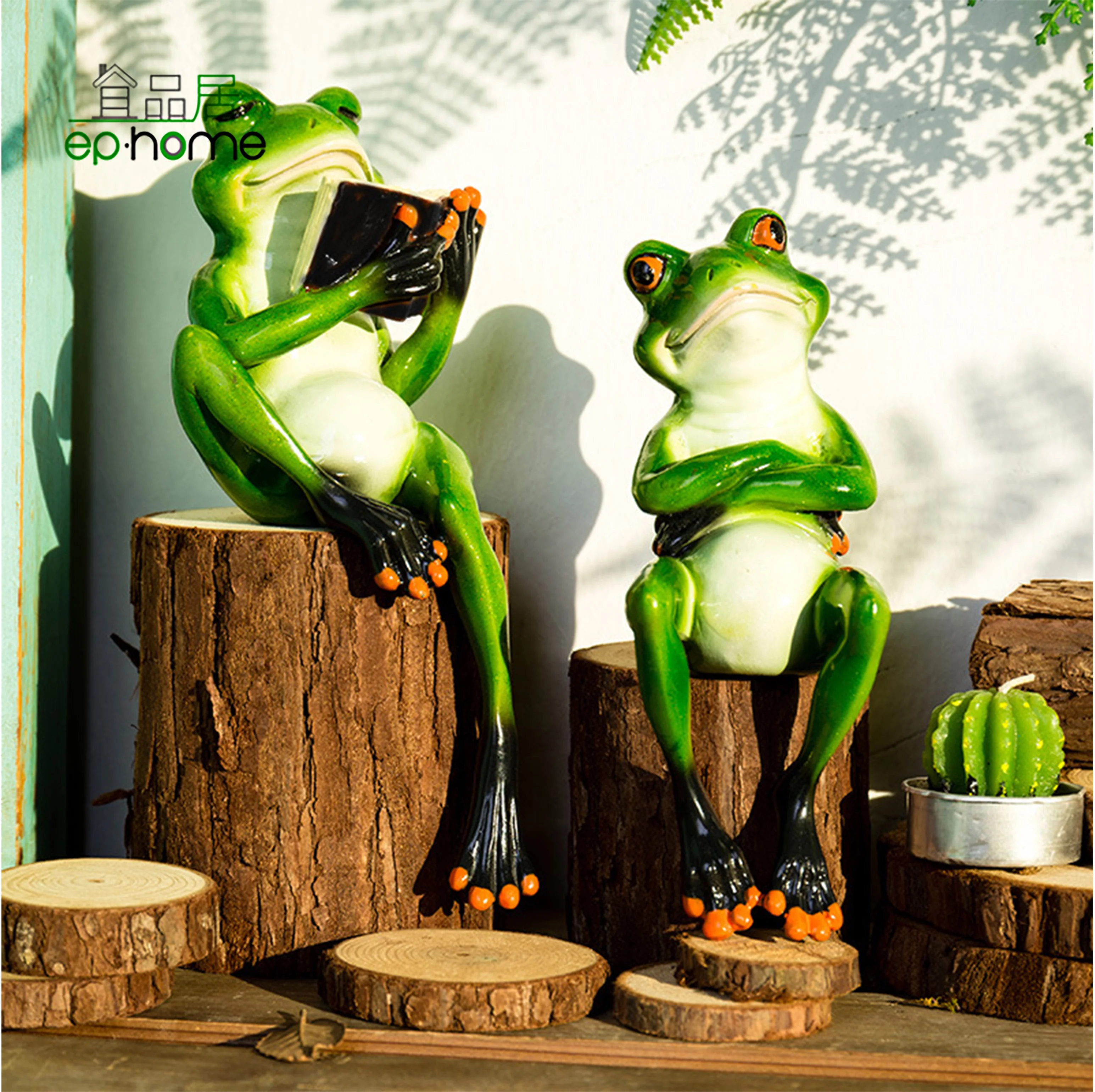 Cartoon pastoral style frog decoration book bar locker cute decoration fresh fruit shop cashier small fresh decorations