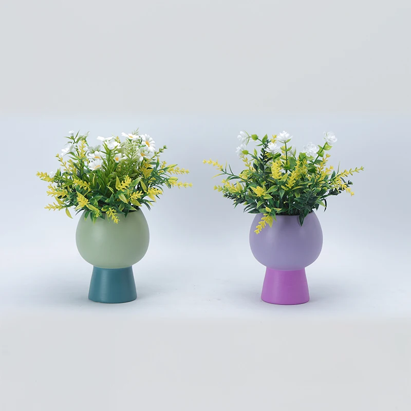 Small Daisy Artificial Flower with Pot for Home Decoration Free Shipping Simulation Potted Flower Pot & Planters Genre