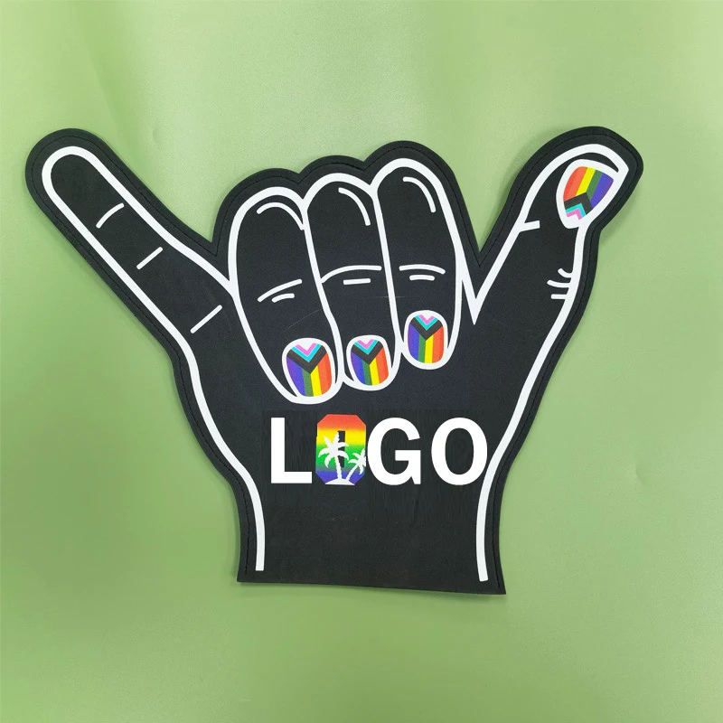 Factory Wholesale Promotional Cheerleading Sponge Party Game Toys Custom Shape EVA Hand Foam Fingers for Sport Events Cheering