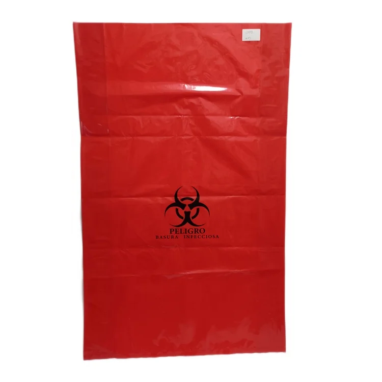 Plastic HDPE LDPE PP Medical Garbage Disposal Waster Biohazard Waste Bag Big Size