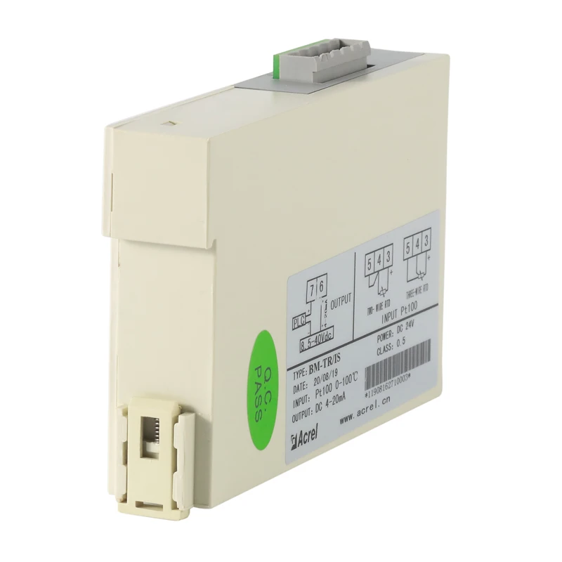 Acrel BM-TR/IS Input PT100 Thermal Resistance Isolator BM Analog Signal Isolator Powered by Output